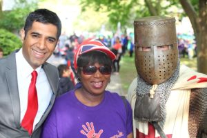 Gurvinder Sandher, Geny Jones and Saint George in Gravesham