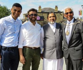 Gurvinder Sandher, Cllr Ejaz Aslam, Mohammed Aslam, Mayor of Gravesham Cllr Gurdip Bungar Eid-10
